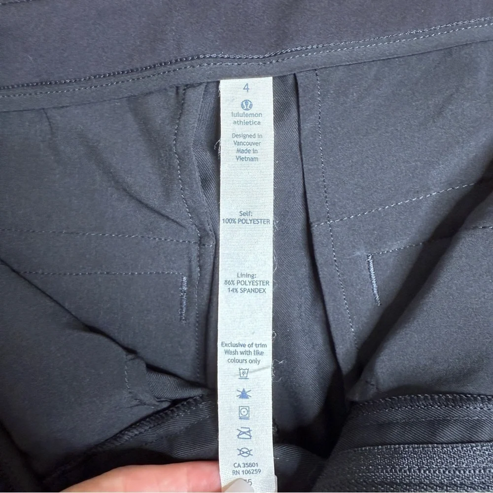 Lululemon Athletica Black Straight Leg Pants Sz 4